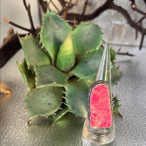 Size 7&1/4 pink see sediment ring colorful, and fun